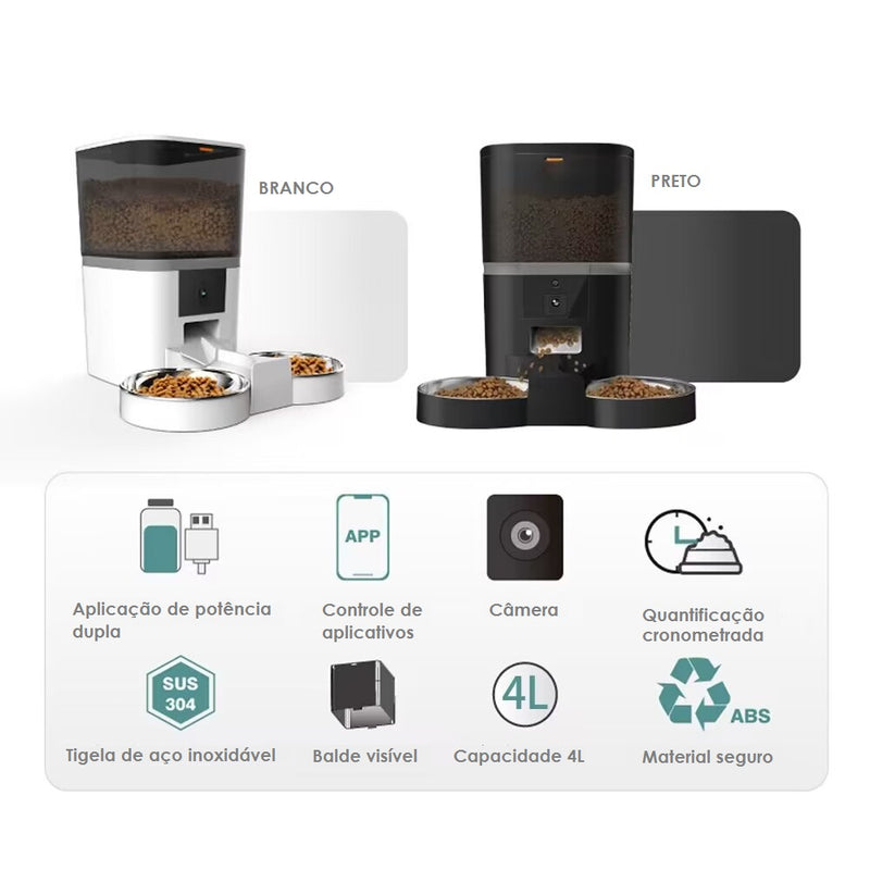 Smart Timing Alimentador de Alimentos com Câmera